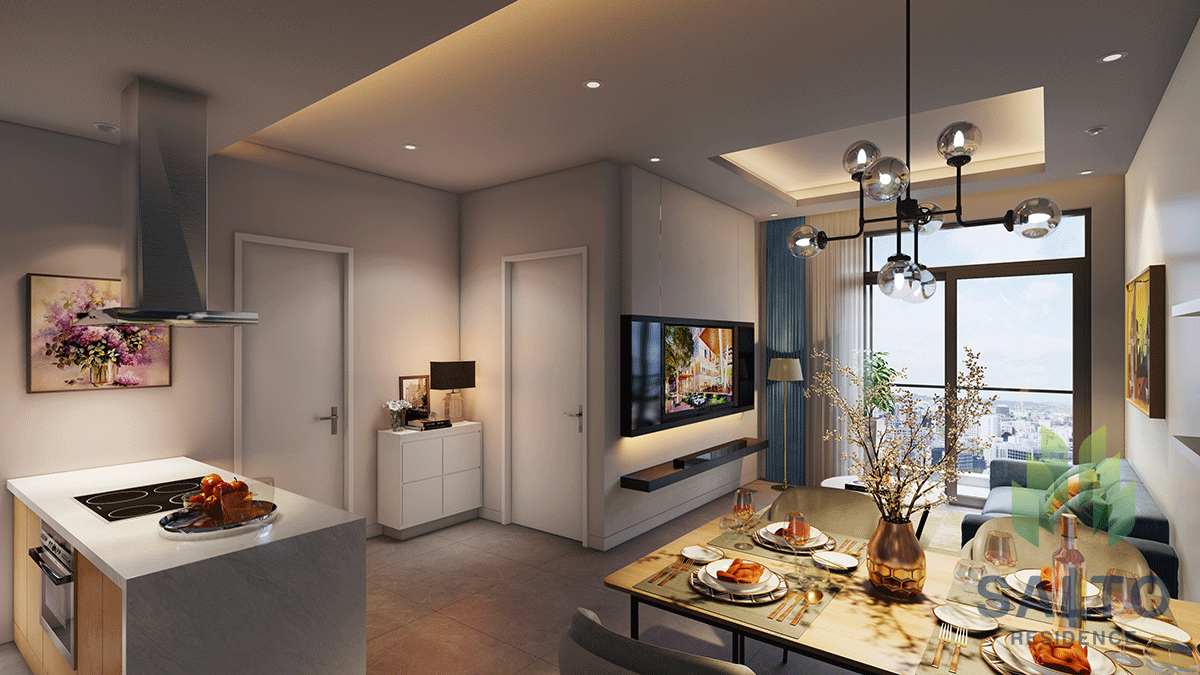 Scan 360 Nhà Mẫu Salto Residence 1 Phòng Ngủ 